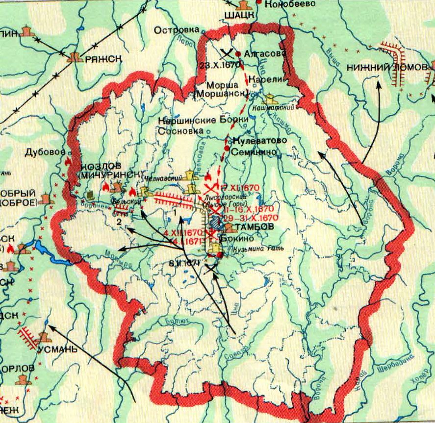 Карта Белгородской черты